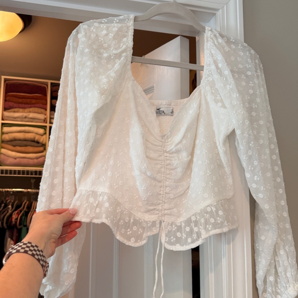 Hollister Sheer sleeve top